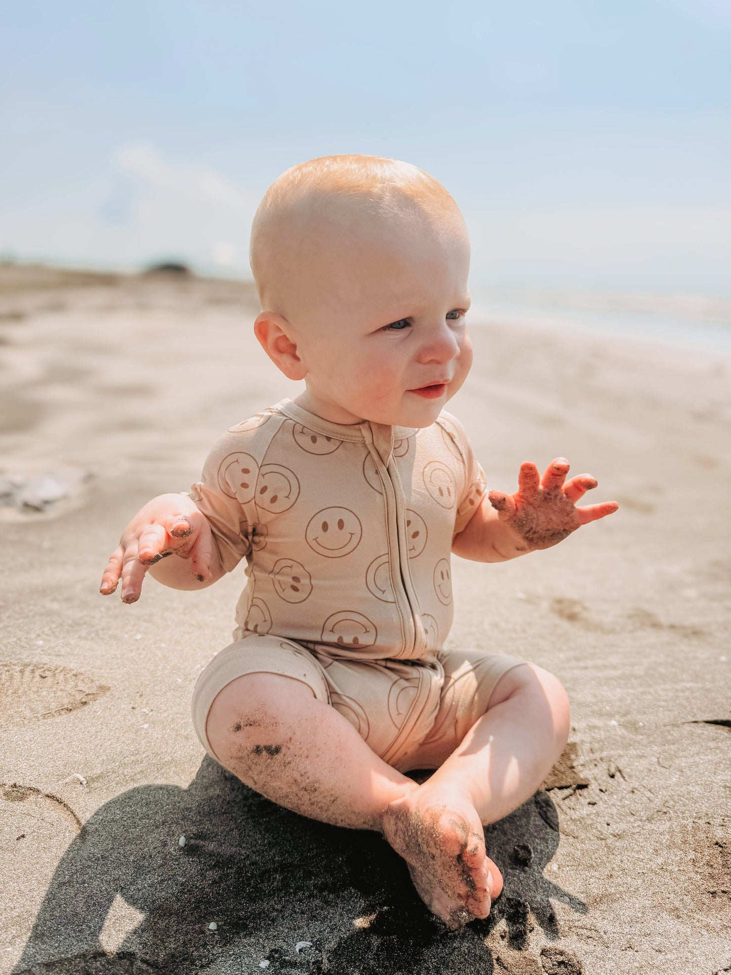 Bamboo Shortie | Beige Smiles