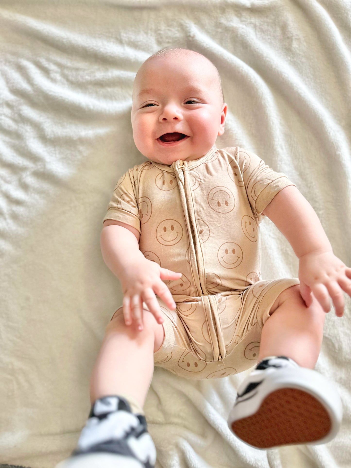 Bamboo Shortie | Beige Smiles