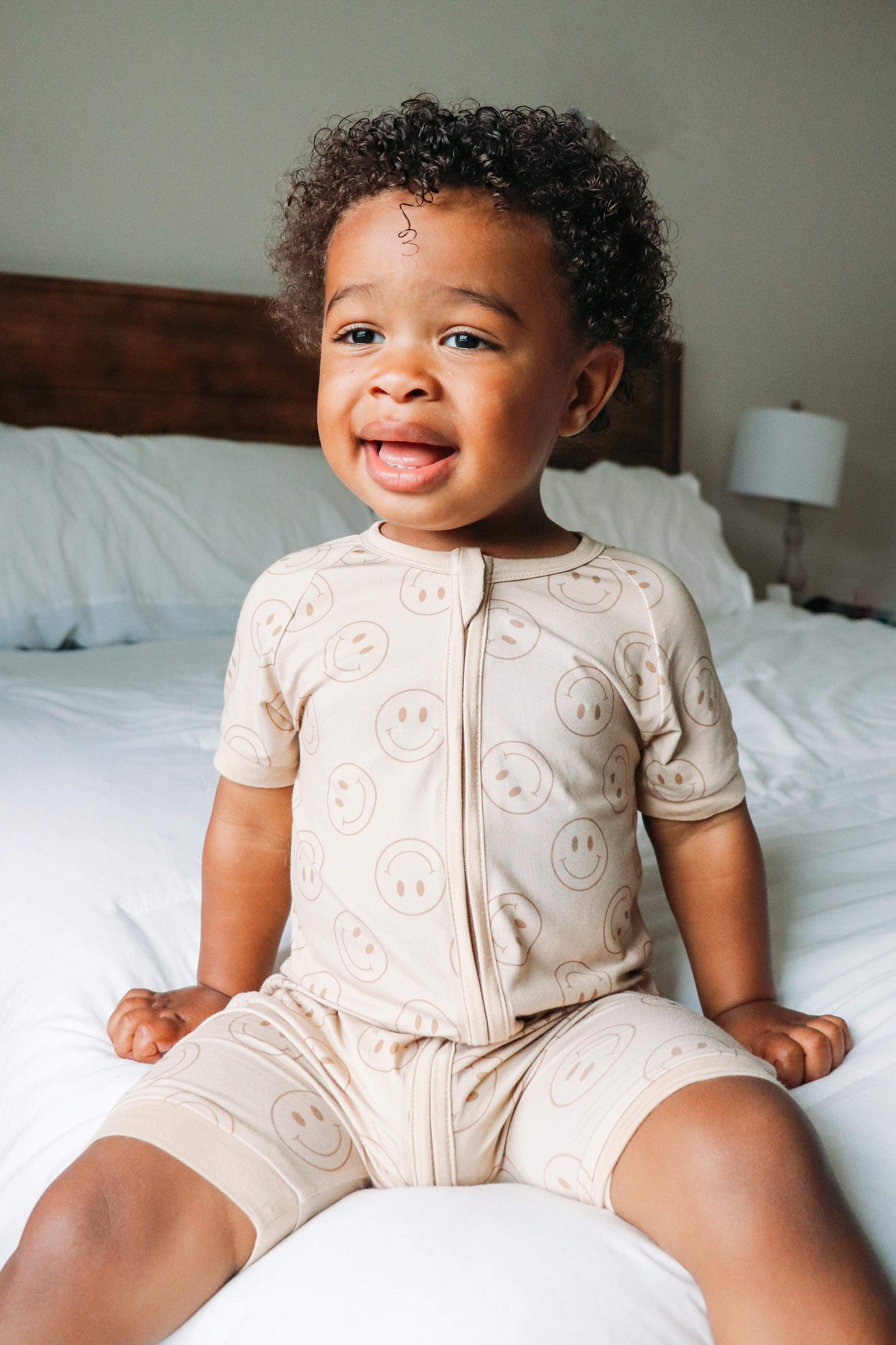 Bamboo Shortie | Beige Smiles