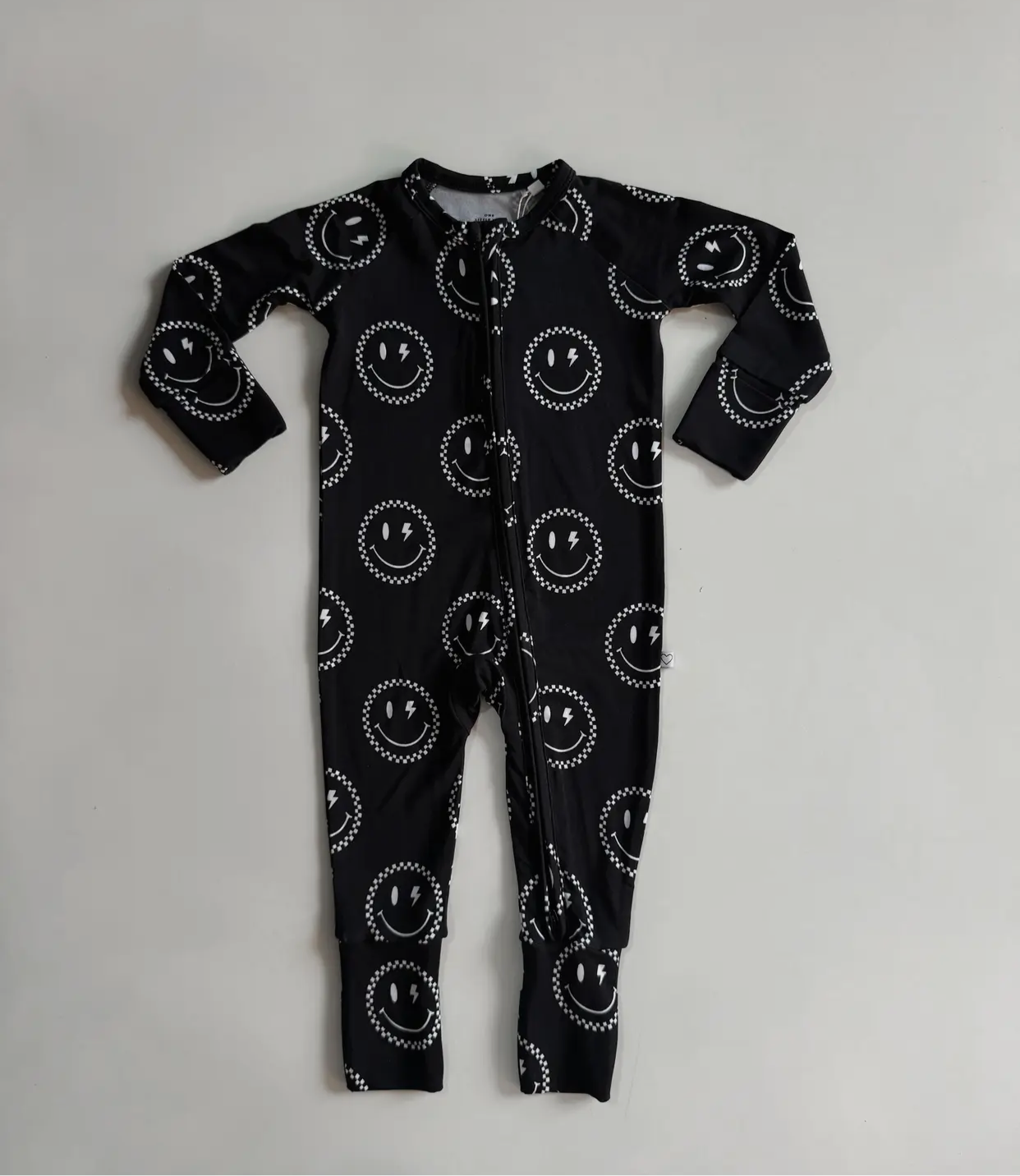 Checkered Smiley | Bamboo Romper