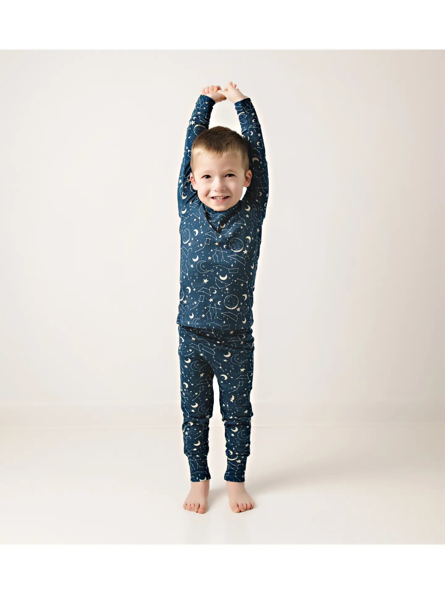 Bamboo Toddler Two-Piece Pajama Midnight Blue Constellation