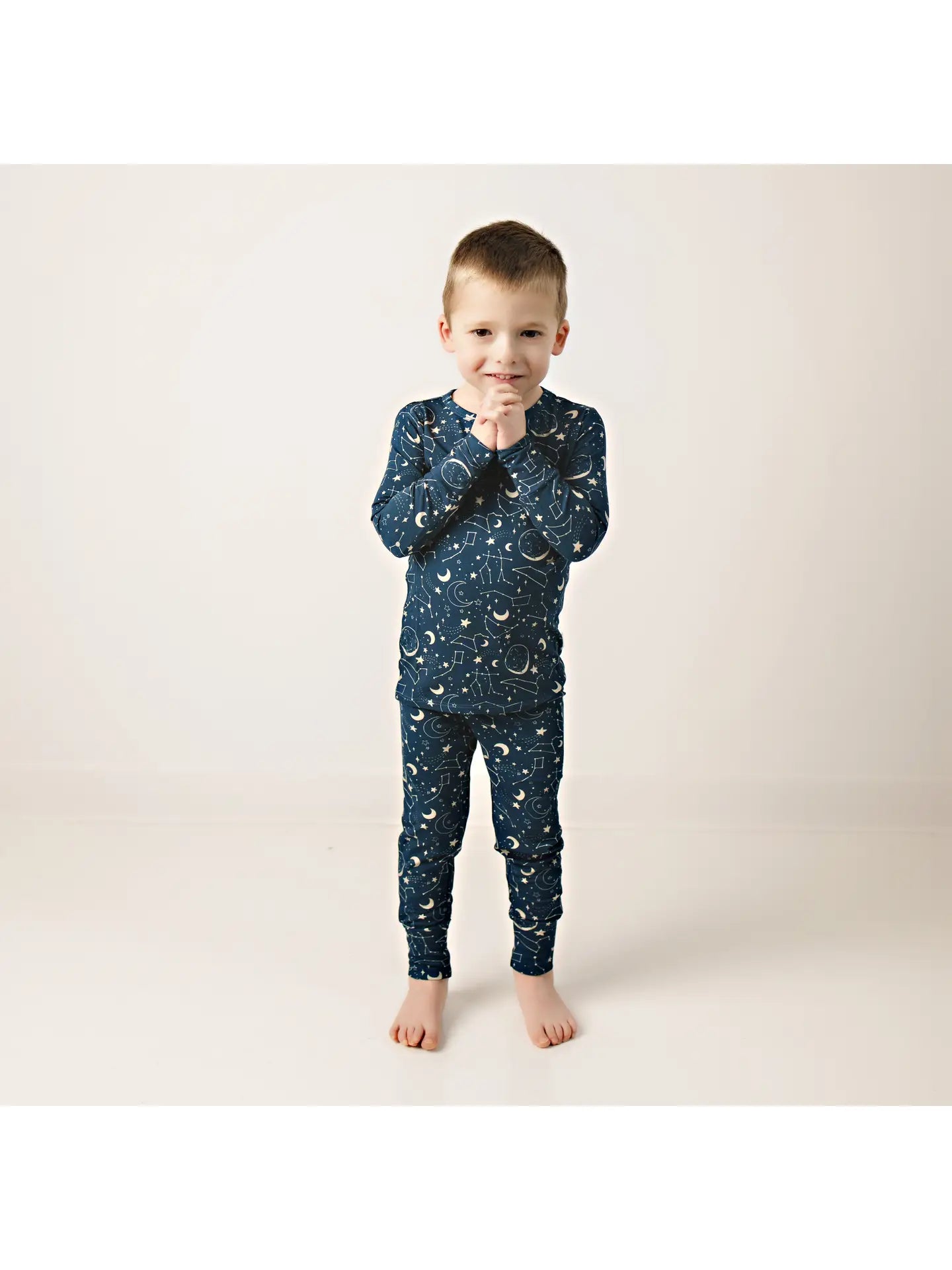 Bamboo Toddler Two-Piece Pajama Midnight Blue Constellation